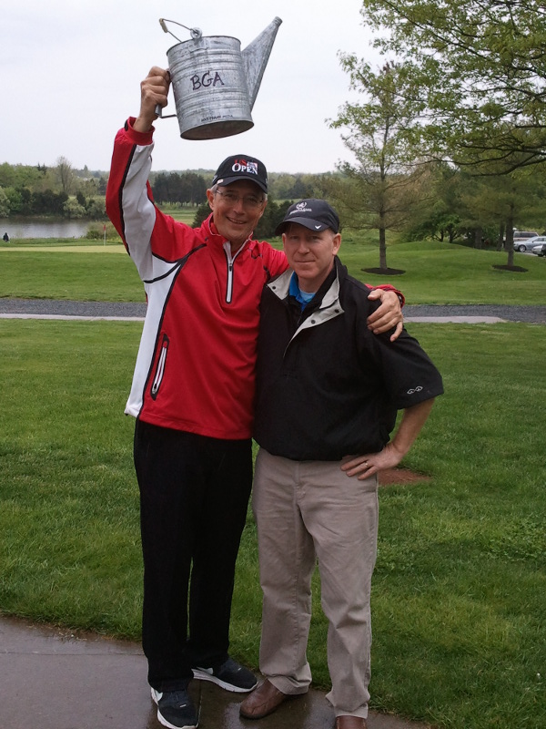Frank Mejia is your 2013 Water Can Classic Champion!!! - Shown here with the his name, Sharpie inscribed on the Water Can trophy presented by tournament host Jim Frenette on the right.