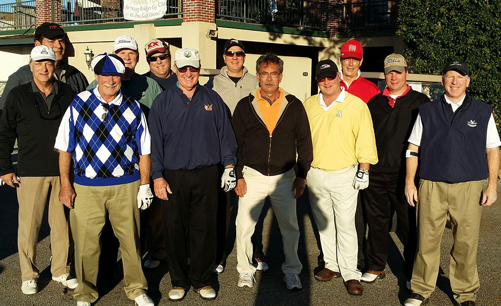 From left to right: Tom Camparato, Eduardo Urrutia (back row), Charlie Daimler, Steve Flynn (back row), Bob Hoff (back row), Steve Beaulieu, Chuck Petrilla (back row), Tom Nelson, Hal Williams, Frank Mejia (back row), Glen Klamut, Jim Frenette